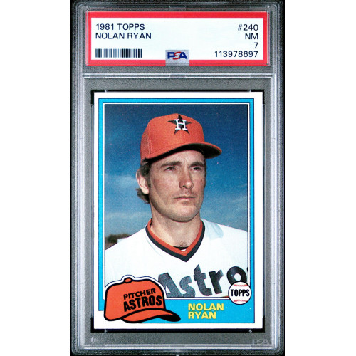Nolan Ryan 1981 Topps #240 PSA 7