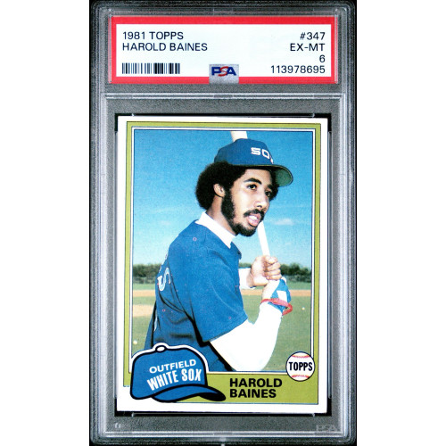 Harold Baines (RC) 1981 Topps #347 PSA 6