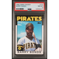 Barry Bonds (RC) 1986 Topps Traded #11T PSA 8