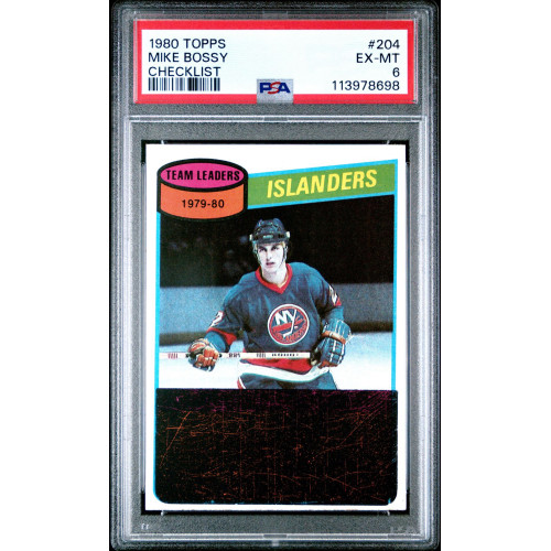 Mike Bossy 1980 Topps #204 PSA 6 (Pop 7)
