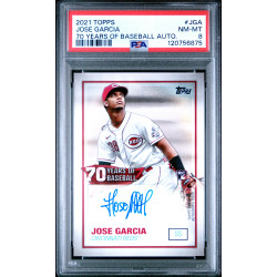 Jose Garcia (RC) 2021 Topps AUTO PSA 8 (Pop 2)