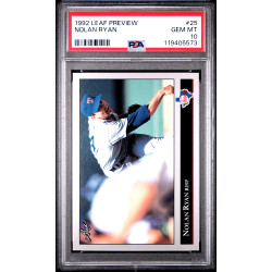 Nolan Ryan 1992 Leaf Preview #25 PSA 10 Nolan Ryan 1992 Leaf Preview #25 PSA 10