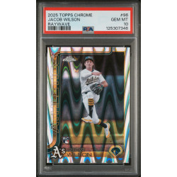 Jacob Wilson (RC) 2025 Topps Chrome Raywave PSA 10 (Pop 5) Jacob Wilson (RC) 2025 Topps Chrome Raywave PSA 10 (Pop 5)