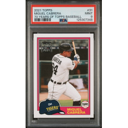 Miguel Cabrera 2021 Topps 70 Years of Baseball #31 PSA 9 (Pop 2)