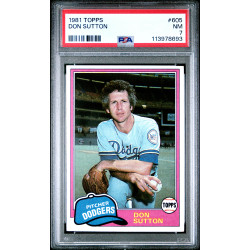 Don Sutton 1981 Topps #605 PSA 7 Don Sutton 1981 Topps #605 PSA 7