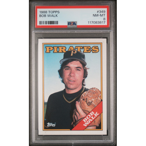 Bob Walk 1988 Topps #349 PSA 8
