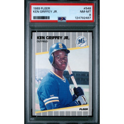 Ken Griffey Jr. (RC) 1989 Fleer #548 PSA 8 Ken Griffey Jr. (RC) 1989 Fleer #548 PSA 8