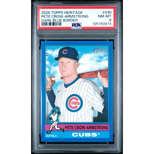 Pete Crow-Armstrong 2025 Topps Heritage #430 PSA 8 (Pop 2)