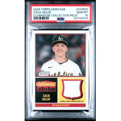Zack Gelof 2025 Topps Heritage CC Relic PSA 10 (Pop 1)