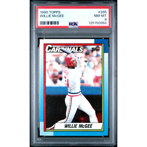 Willie McGee 1990 Topps #285 PSA 8 (Pop 2)