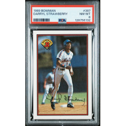 Darryl Strawberry 1989 Bowman #387 PSA 8