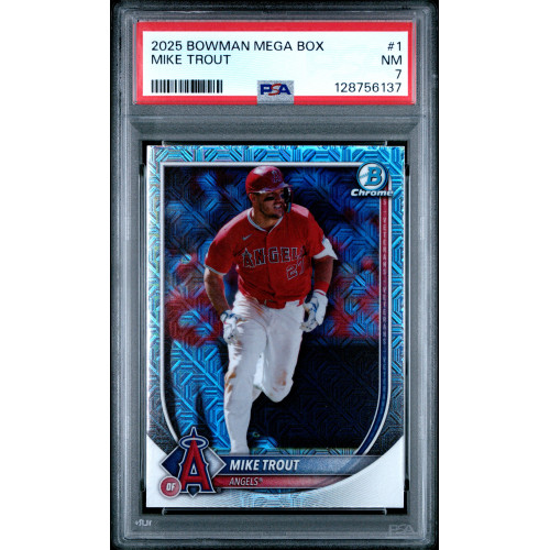 Mike Trout 2025 Bowman Chrome PSA 7
