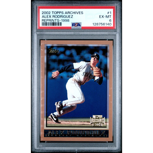 Alex Rodriguez 2002 Topps Archives Reprints #1 PSA 7