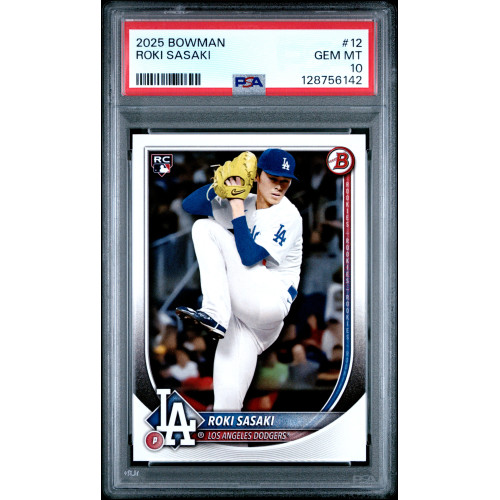 Roki Sasaki (RC) 2025 Bowman #12 PSA 10