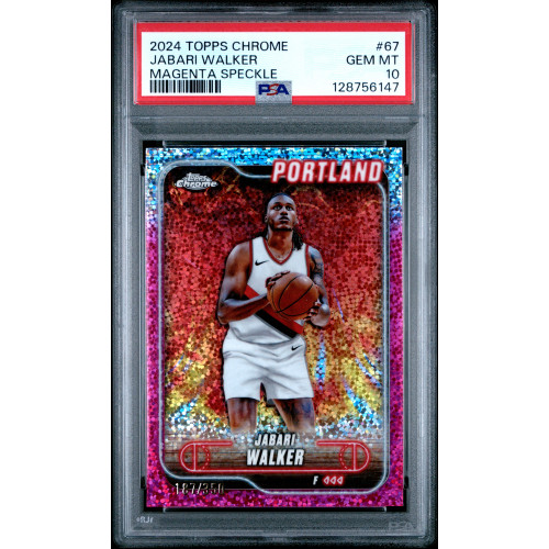 Jabari Walker 2024 Topps Chrome #67 PSA 10