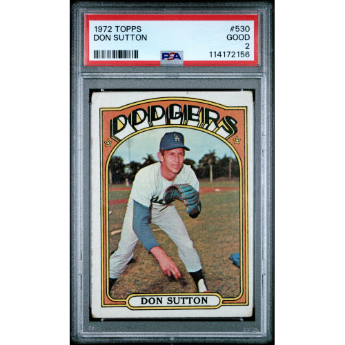 Don Sutton 1972 Topps #530 PSA 2 (Pop 1)