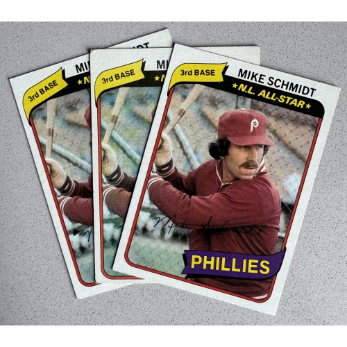 Mike Schmidt (3) 1980 Topps cards #270