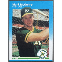 Mark McGwire (RC) 1987 Fleer Update #U76